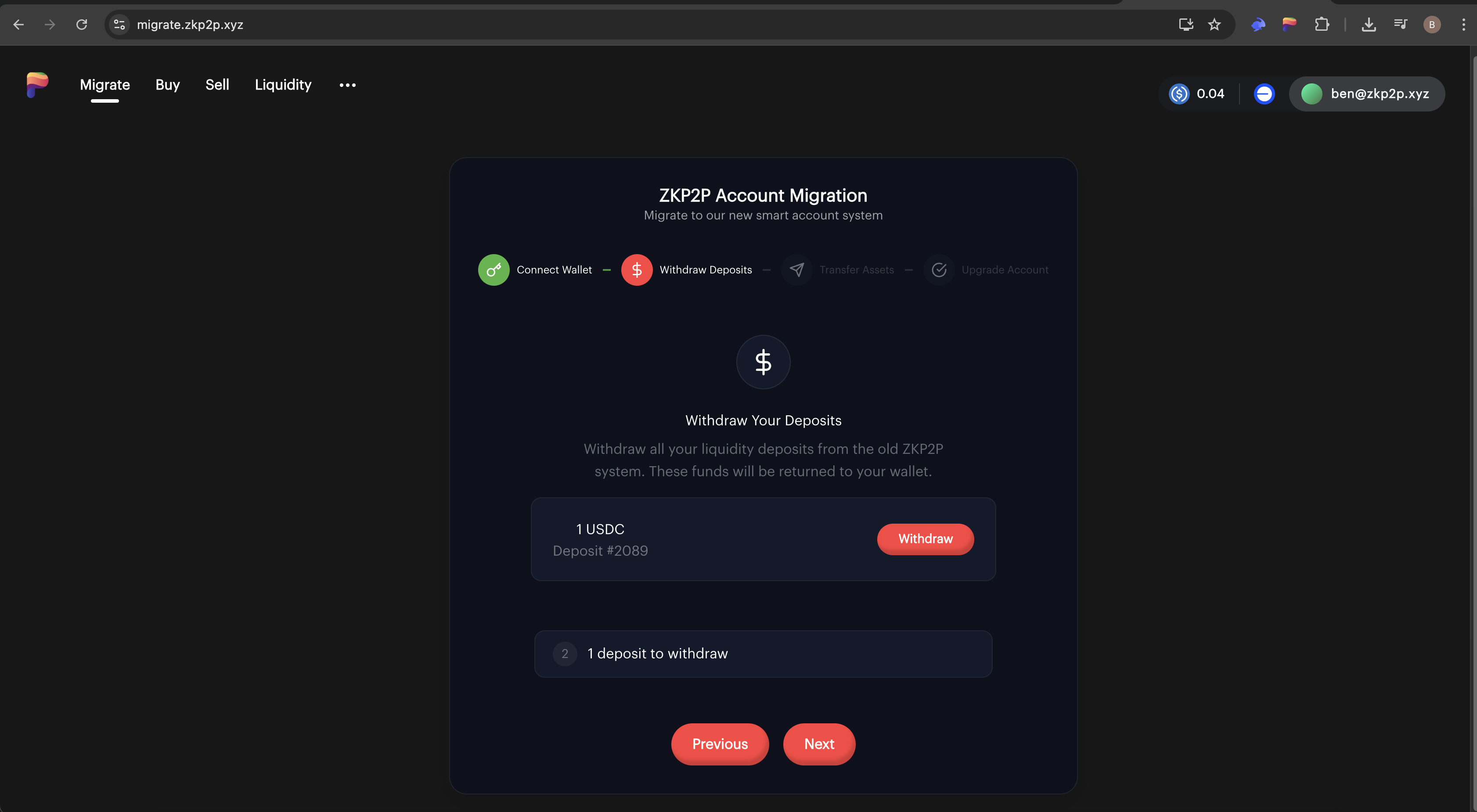 Migrate Step 4